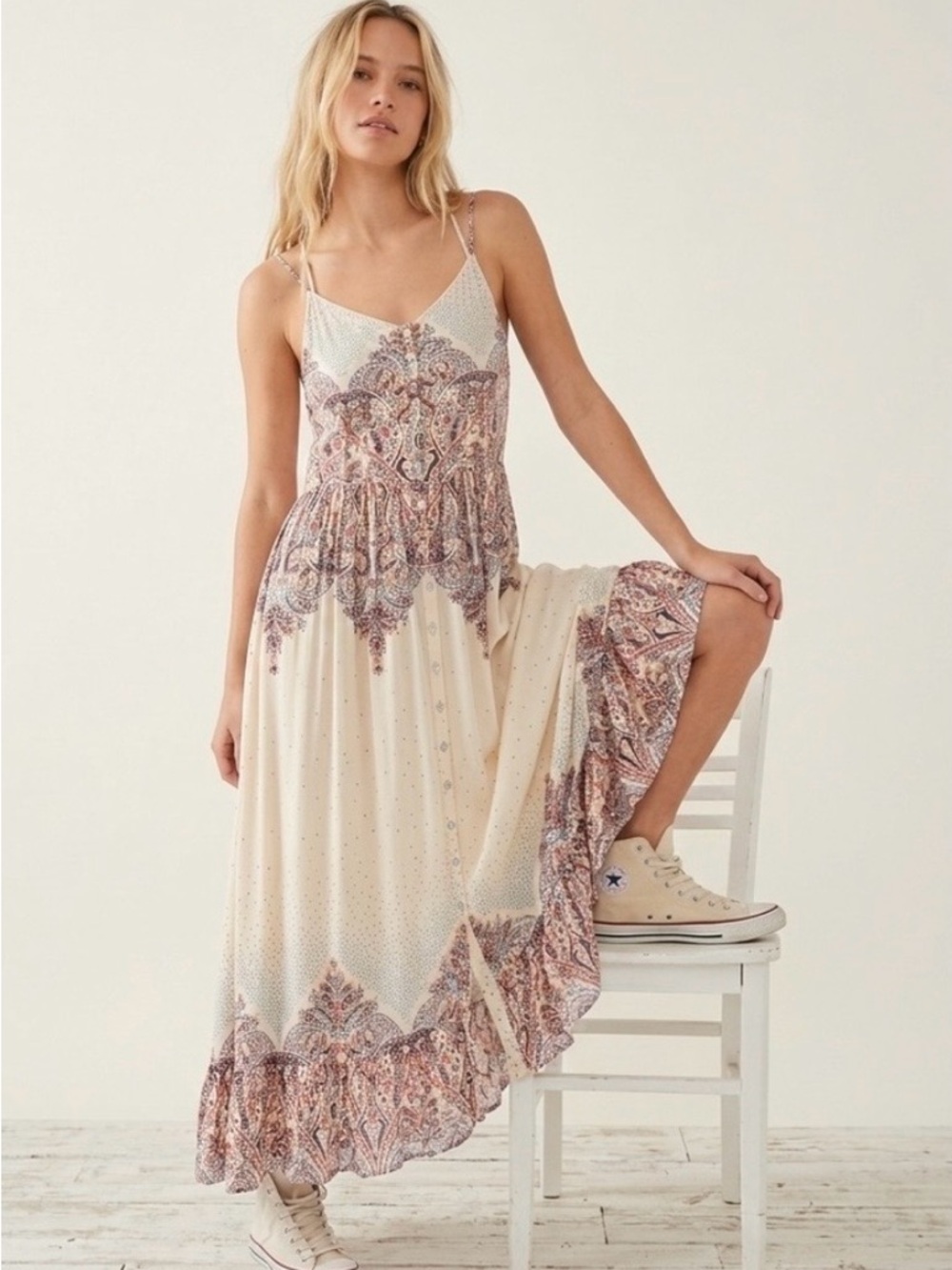 Free People Be My Baby Maxi Dress EUC S